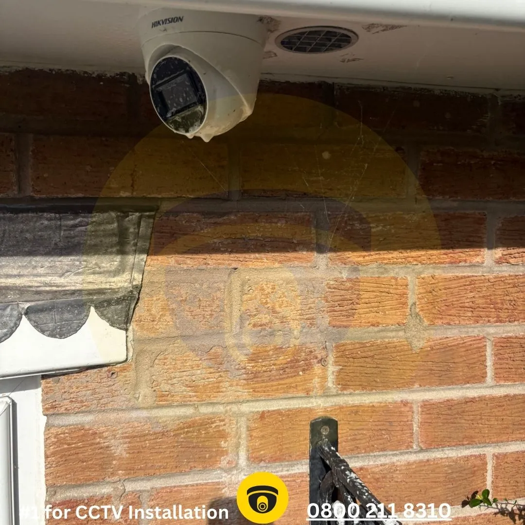Security camera mounted on Liverpool building entrance
