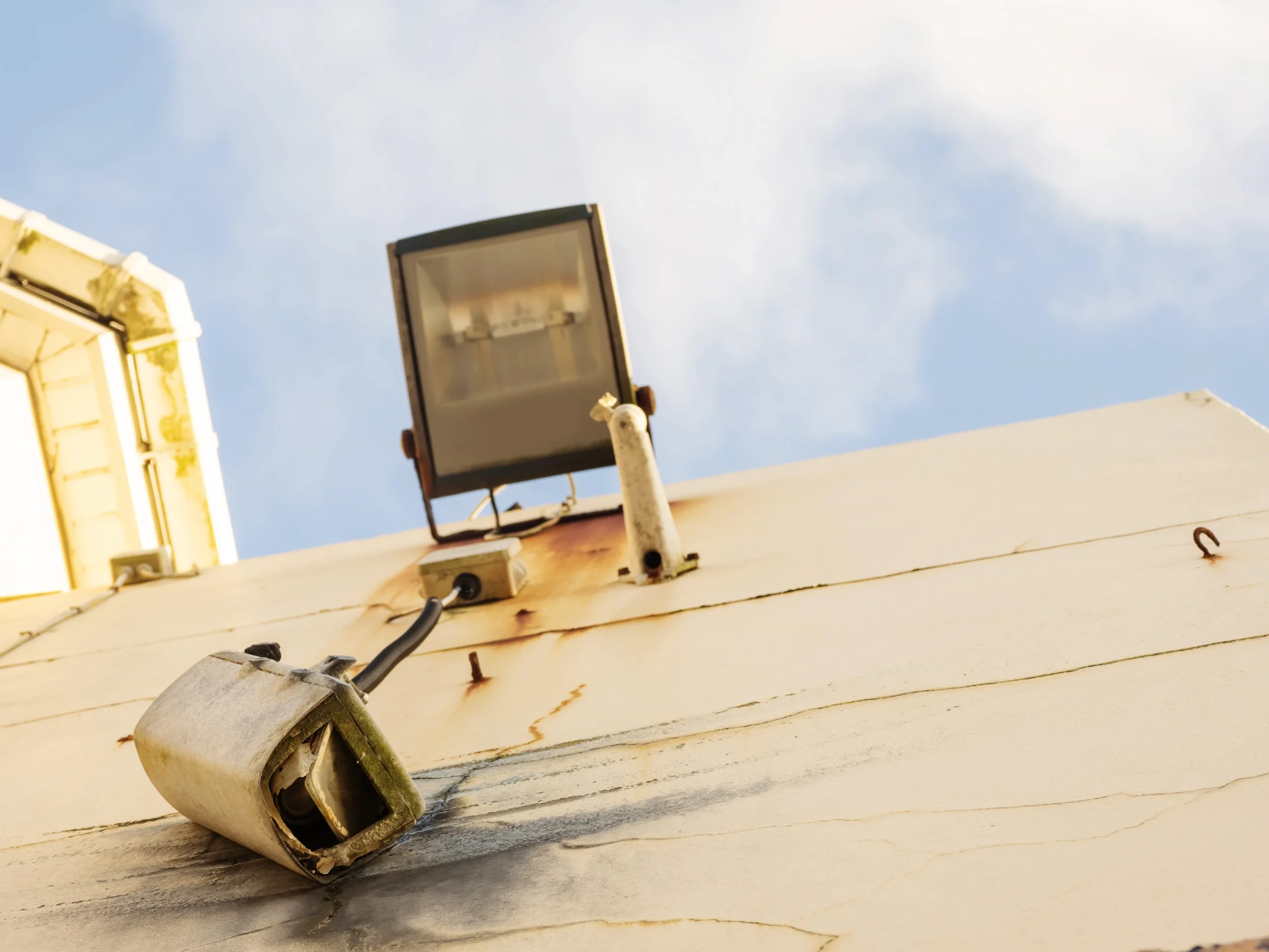 damaged CCTV